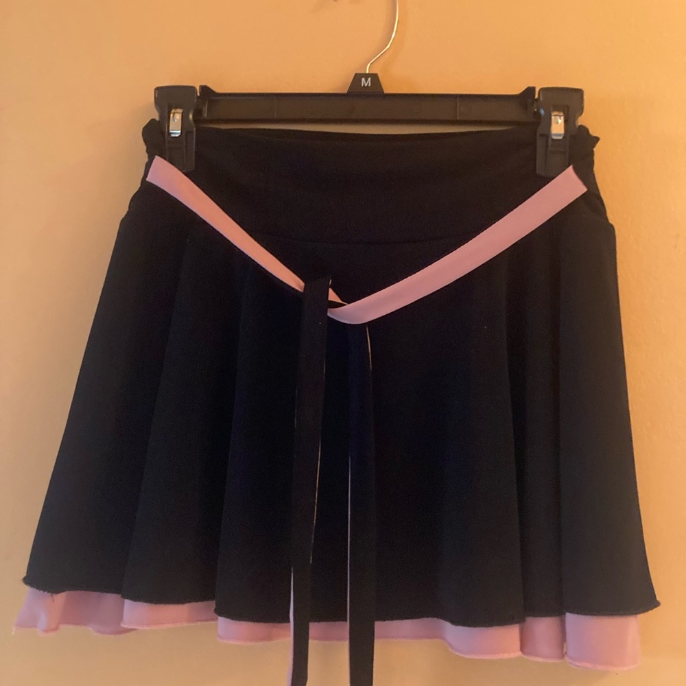 Girls Black Skirt with Pink Layer